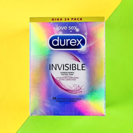 Durex Invisible Extra Lubricated Giga Pack